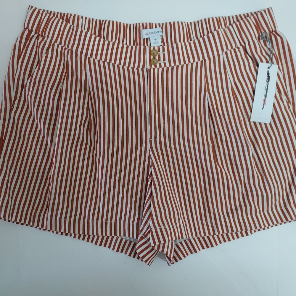 New Ladies Liz Claiborne Rust Linen Short Size 18 - Picture 1 of 4